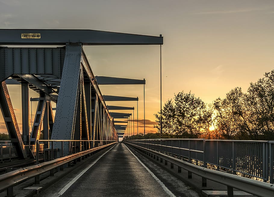 architecture, bridge, dawn, dusk, evening, long, nature, outdoors HD wallpaper