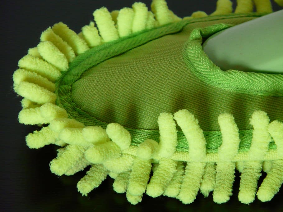close-up photo of green textile, feather duster, dusting, wall brush HD wallpaper