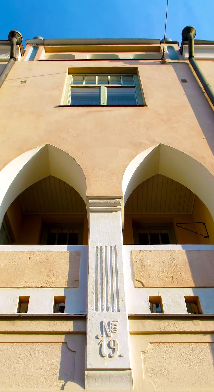 building, facade, detail, arc, window, up, finnish, helsinki HD wallpaper