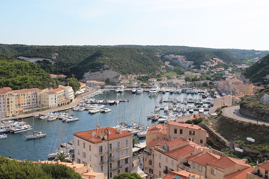 corsican, holiday, france, bonifacio, boats, blue, island of beauty, HD wallpaper