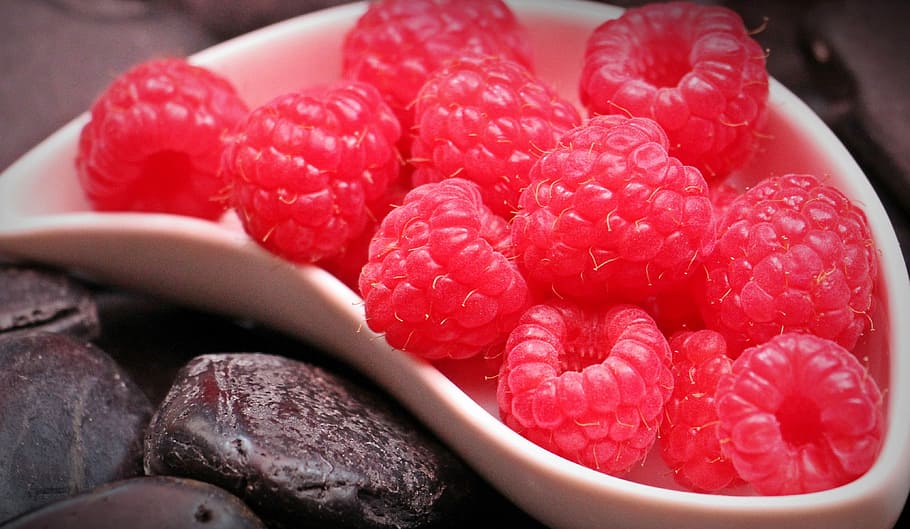 Raspberry, Fruit, Vitamins, fruits, red delicious, sweet, healthy HD wallpaper