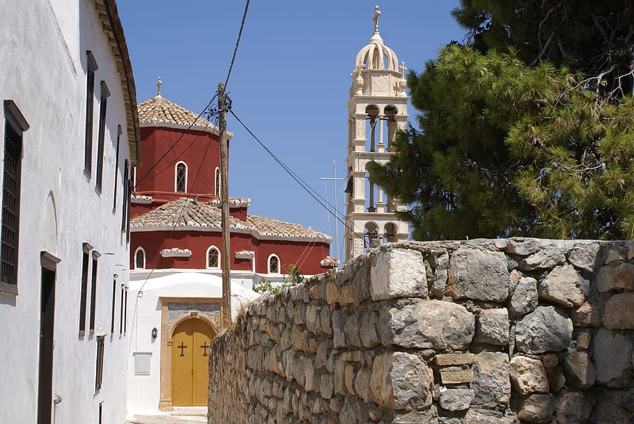 hydra, greece, orthodox church, built structure, building exterior, HD wallpaper