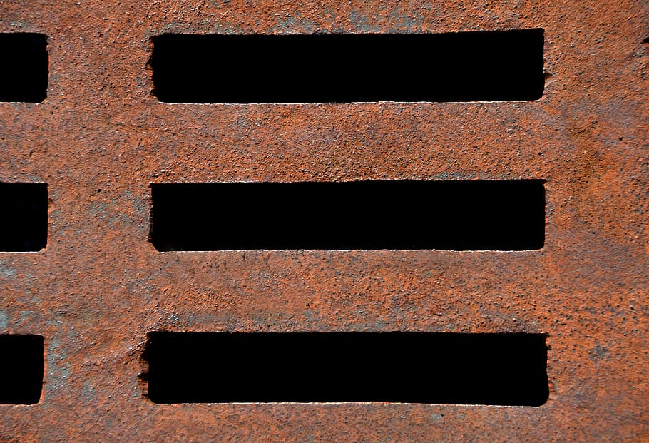 close-up photo of brown metal drainage, stainless, rust texture HD wallpaper