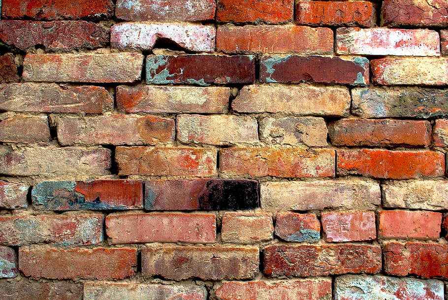 brown brick wall, background, orange, bricks, texture, wallpaper HD wallpaper
