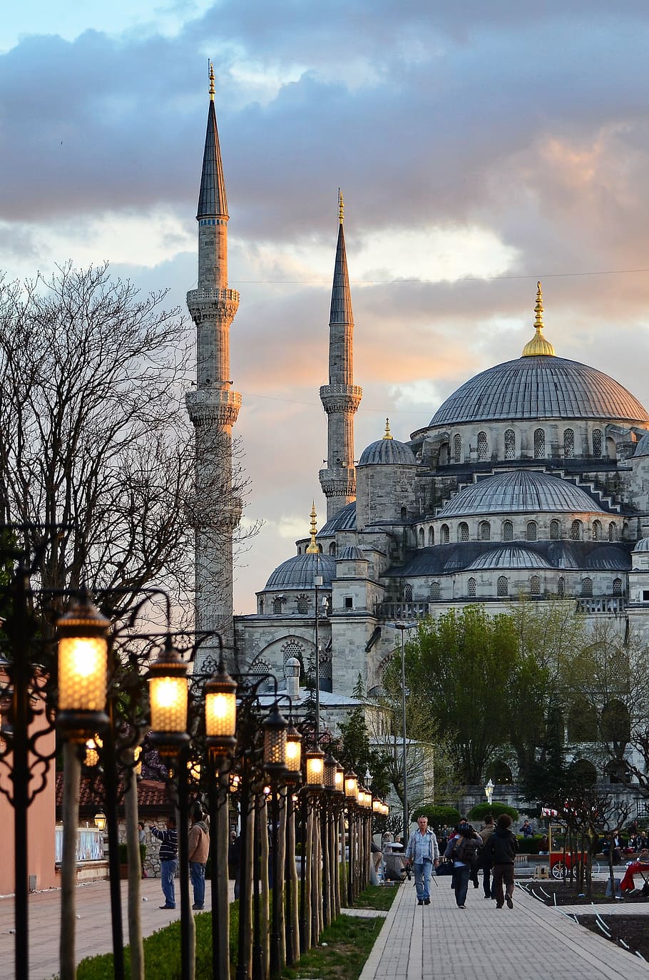 Blue Mosque, istanbul, islam, turkey, architecture, sunset, city, HD wallpaper