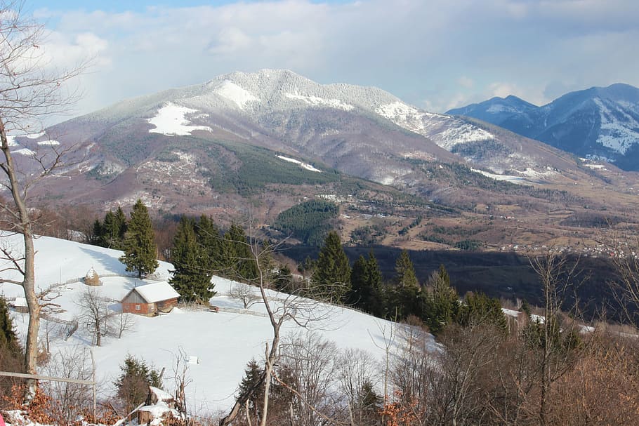 heniu, bargau, box, snow, mountain, nature, winter, landscape HD wallpaper