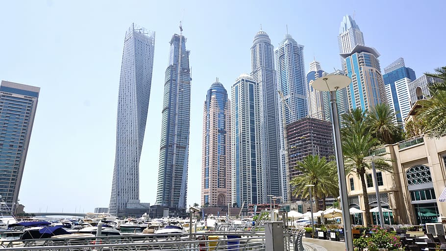 Marina, Dubai, Building, skyscraper, architecture, united Arab Emirates, HD wallpaper