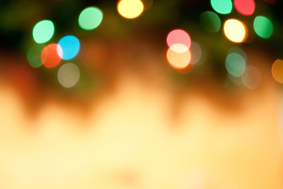 bokeh photography, multi-colored, background, gold, backdrop HD wallpaper
