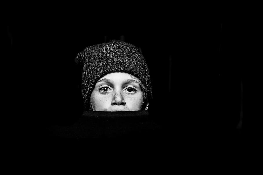 photo of person in black and white, tough, nice, exciting, boy HD wallpaper