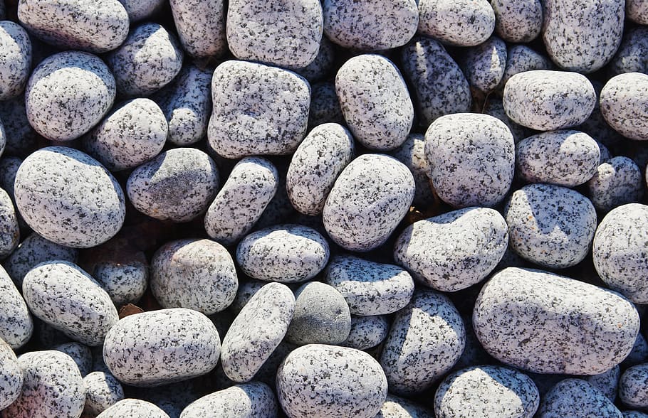 bundle of gray stones, pebbles, background, structure, texture HD wallpaper