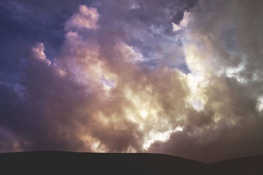 cumulus clouds, low angle photography of gray skies, Lost, the Clouds HD wallpaper