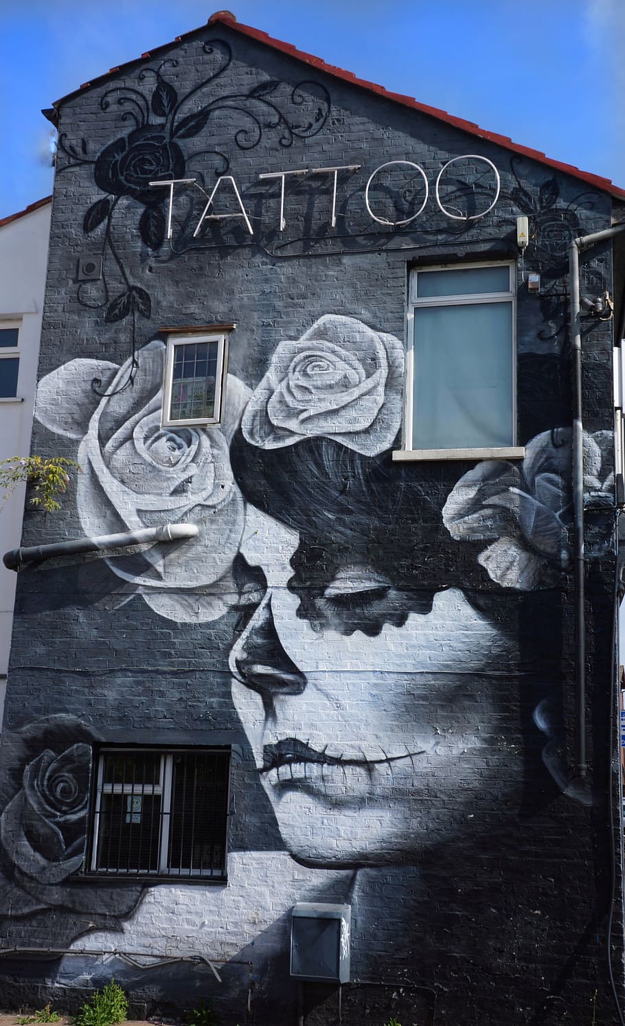 tattoo, shop, wall, street, art, graffiti, london, architecture, HD wallpaper