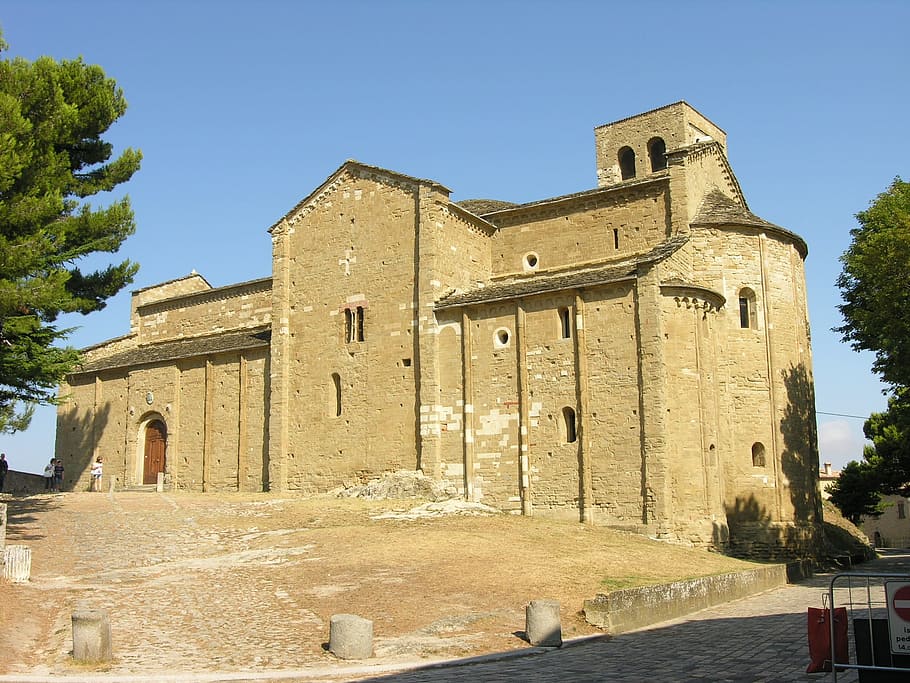 abbey, san leo, rimini, church, romagna, architecture, built structure, HD wallpaper