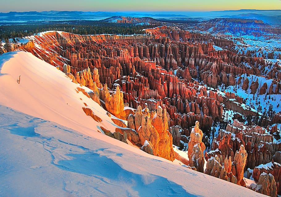 hoodoo formations, rock, sandstone, erosion, bryce canyon, park