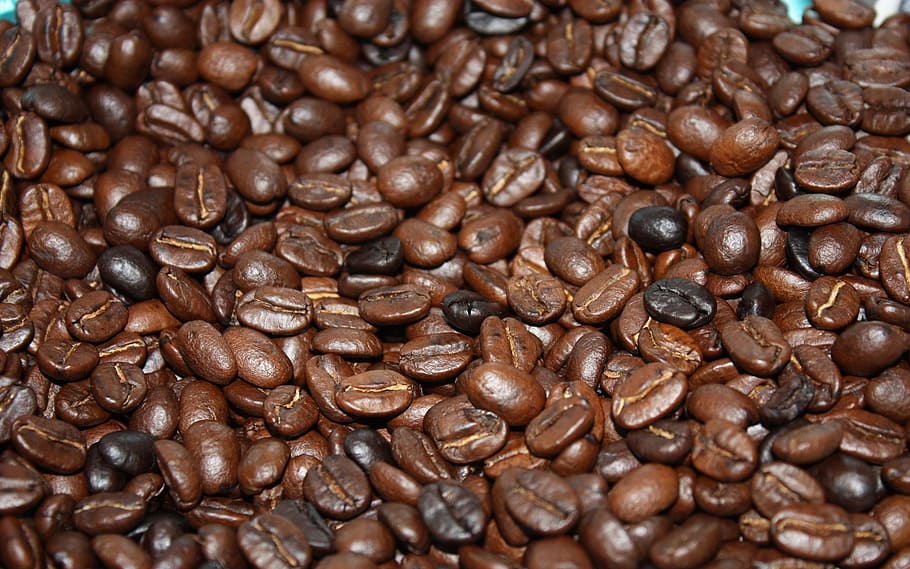 coffee beans, brown, roasted, seed, macro, coffee - drink, food and drink HD wallpaper