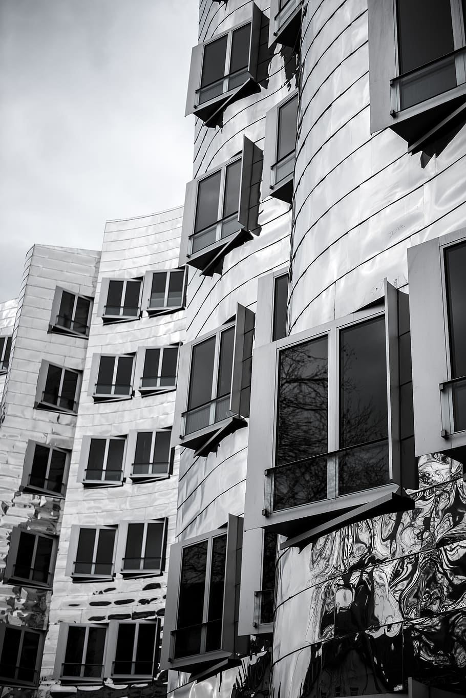 black and white, structure, infrastructure, establishment, building HD wallpaper