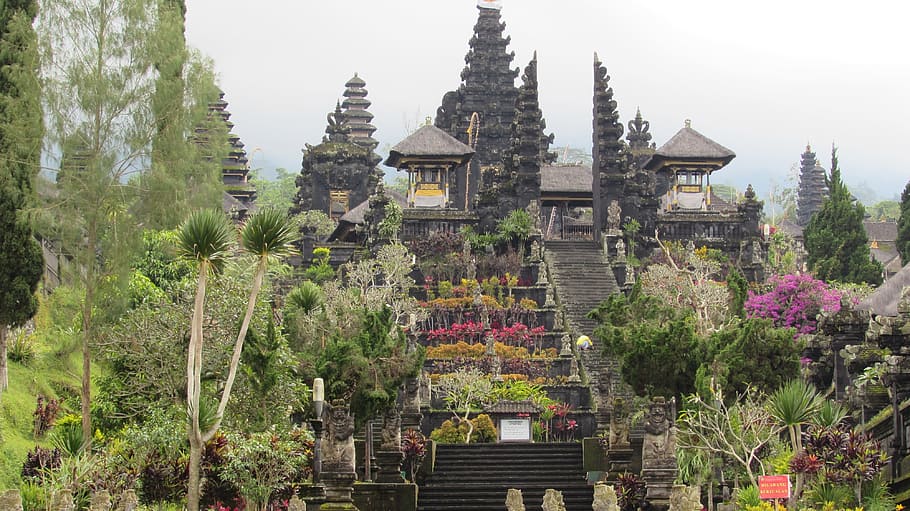 bali, temple, besakih, built structure, religion, architecture, HD wallpaper