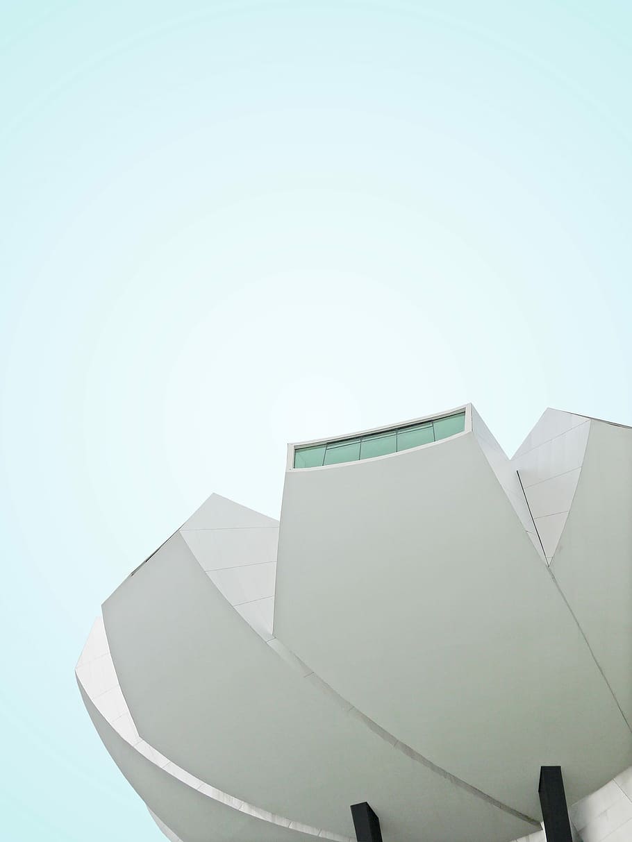 white concrete building with glass window, technology, built Structure HD wallpaper