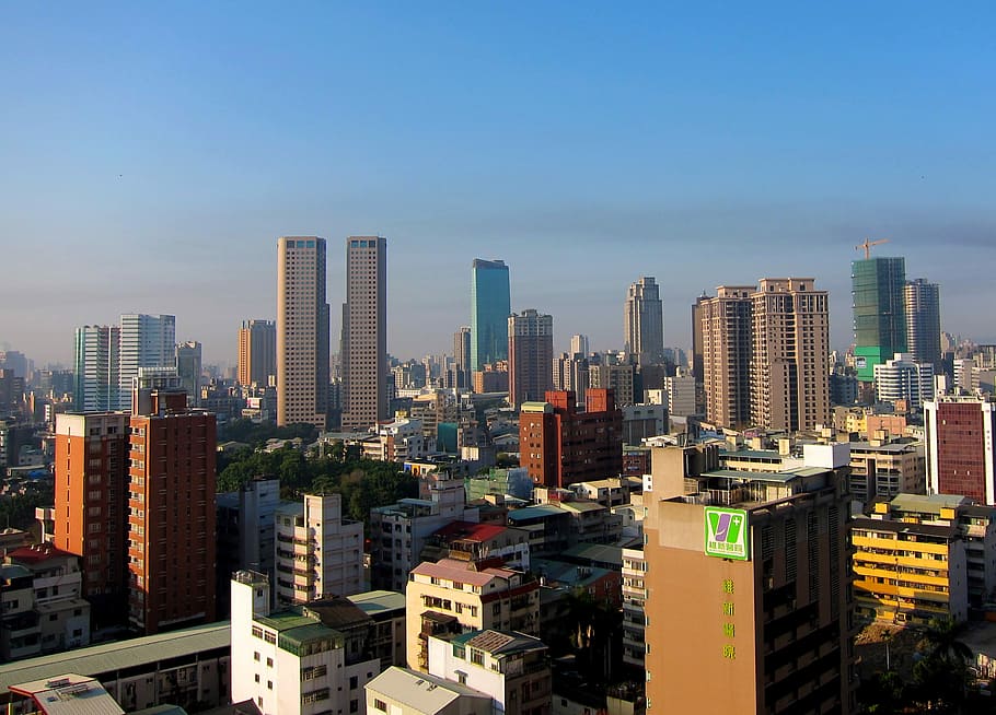 Skyline of Taichung in Taiwan, buildings, city, photo, metropolis, HD wallpaper