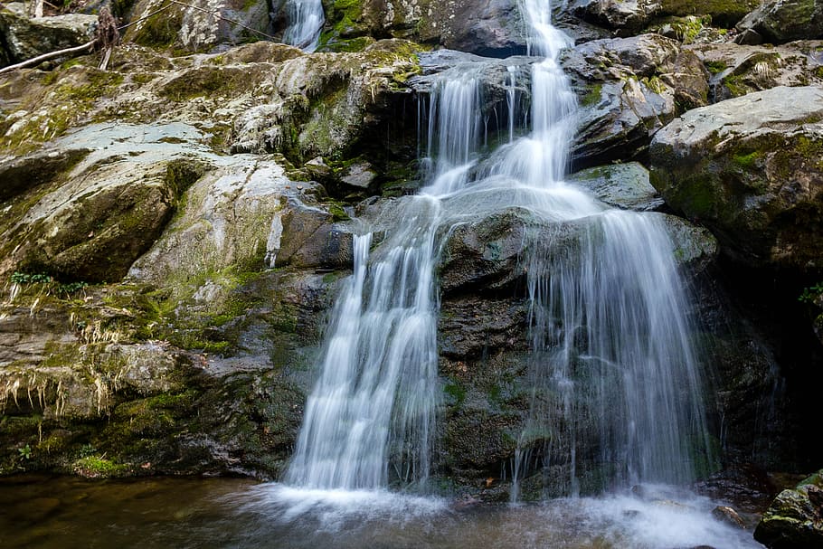 Dark Hollow Falls, Upper Falls Shenandoah National Park, cascade, HD wallpaper