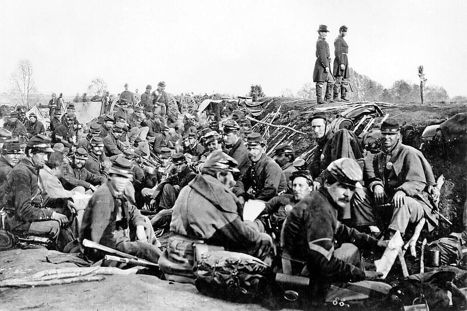 Union soldiers before Marye's Heights, Second Fredericksburg in the Civil War, HD wallpaper