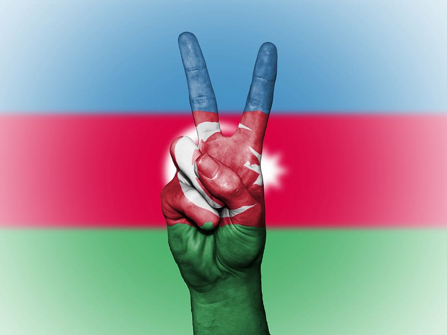 azerbaijan, flag, peace, background, banner, colors, country, HD wallpaper