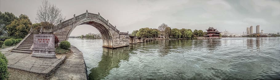 shaoxing, bridge, canal, architecture, water, built structure HD wallpaper