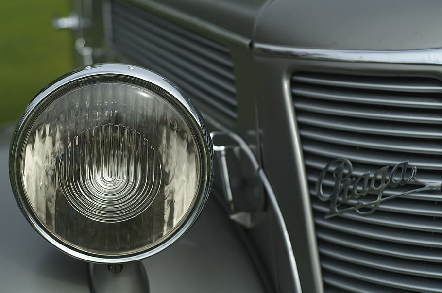 auto, veteran, automobile, retro, personal car, praga, chrome HD wallpaper