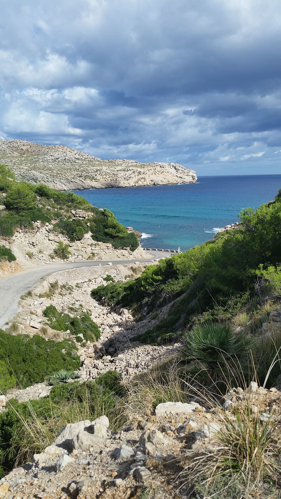 cala san vincent, mallorca, espana, water, sea, cloud - sky, HD wallpaper