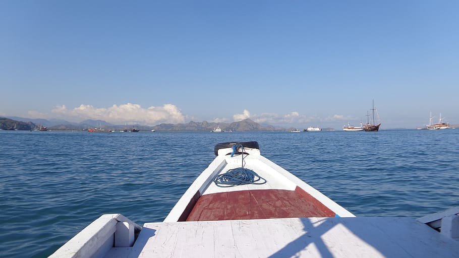 boat, harbour, labuan bajo, komodo island, nautical vessel, HD wallpaper