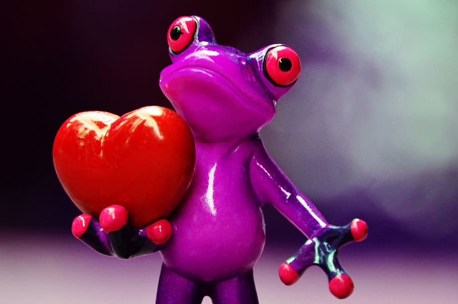 love, valentine's day, pose, heart, funny, frog, animal, figure