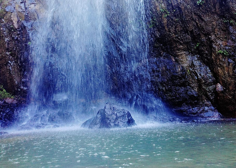 falls, creek, rock, water, motion, beauty in nature, scenics - nature HD wallpaper