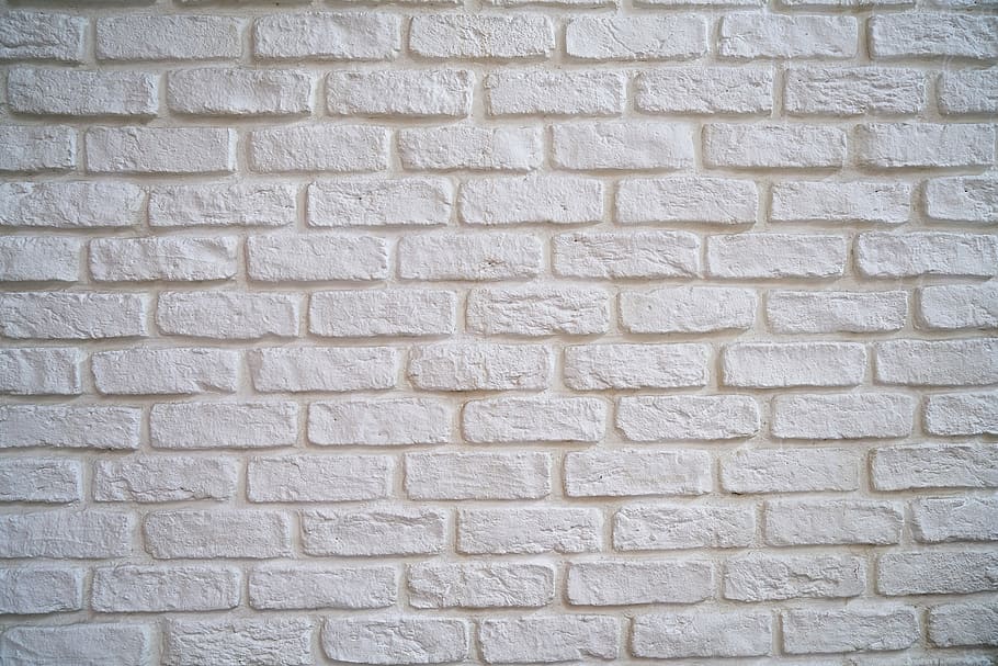 white brick wall, texture, concrete, wallpaper, pattern, stone, HD wallpaper