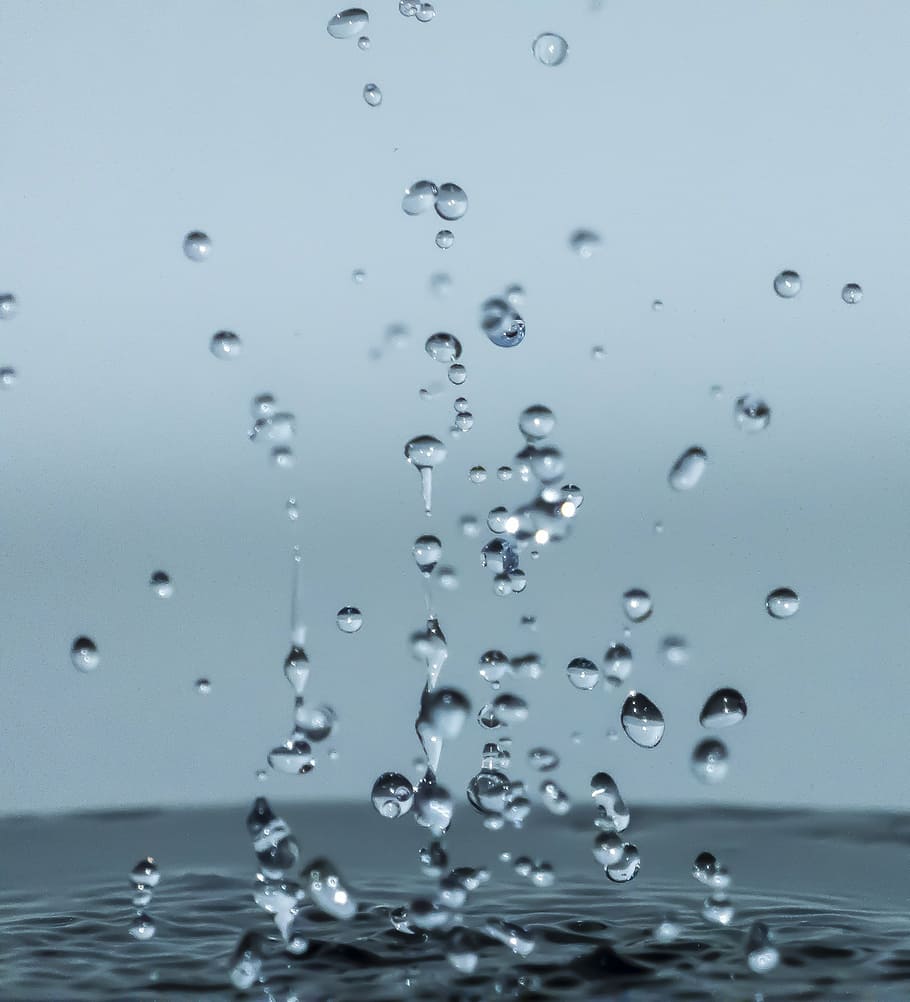 macro shot of water drops, drip, explosion, rain, inject, liquid HD wallpaper