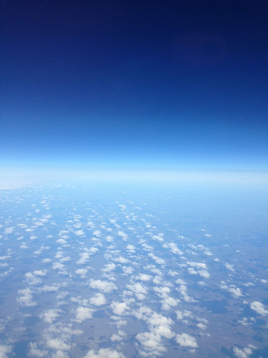 Clouds, Sky, Blue, View, Plane, view from plane, nature, weather HD wallpaper