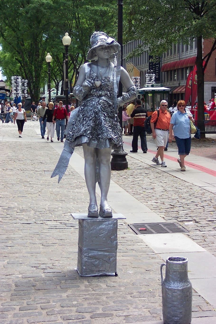 Street, Statue, Performer, Boston, street statue, actor, performance, HD wallpaper