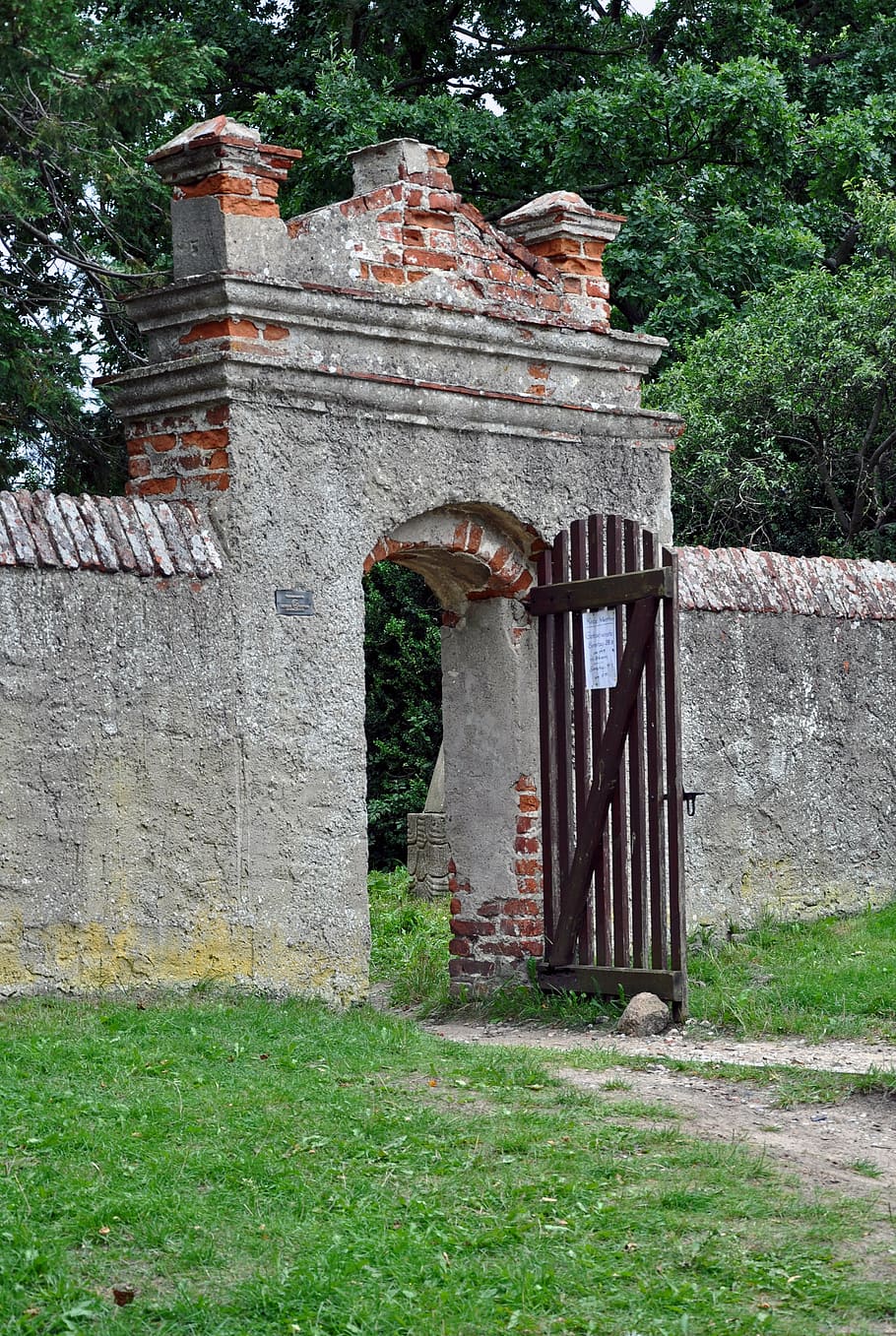 goal, wall, input, door, old, stone, building, structure, brick HD wallpaper