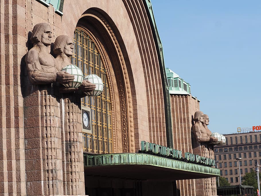 finland, helsinki, railway station, places of interest, scandinavia, HD wallpaper