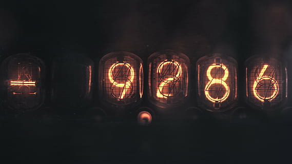 9286 lamp, nixie tube, electronics, voltage, numbers, digits HD wallpaper
