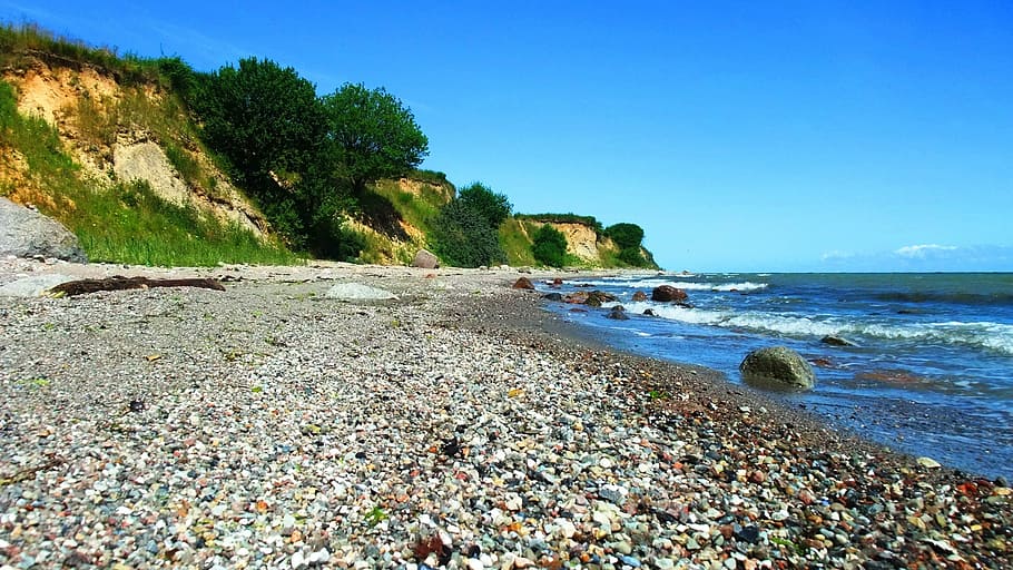 Coast, Baltic Sea, Sea, Beach, blue, nature, water's edge, scenics HD wallpaper