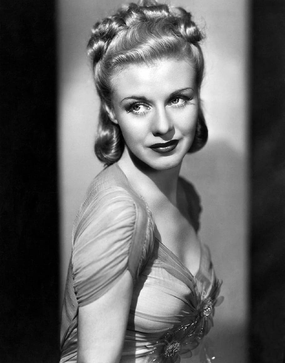 Ginger Rogers, Actress, Vintage, Movies, motion pictures, monochrome, HD wallpaper