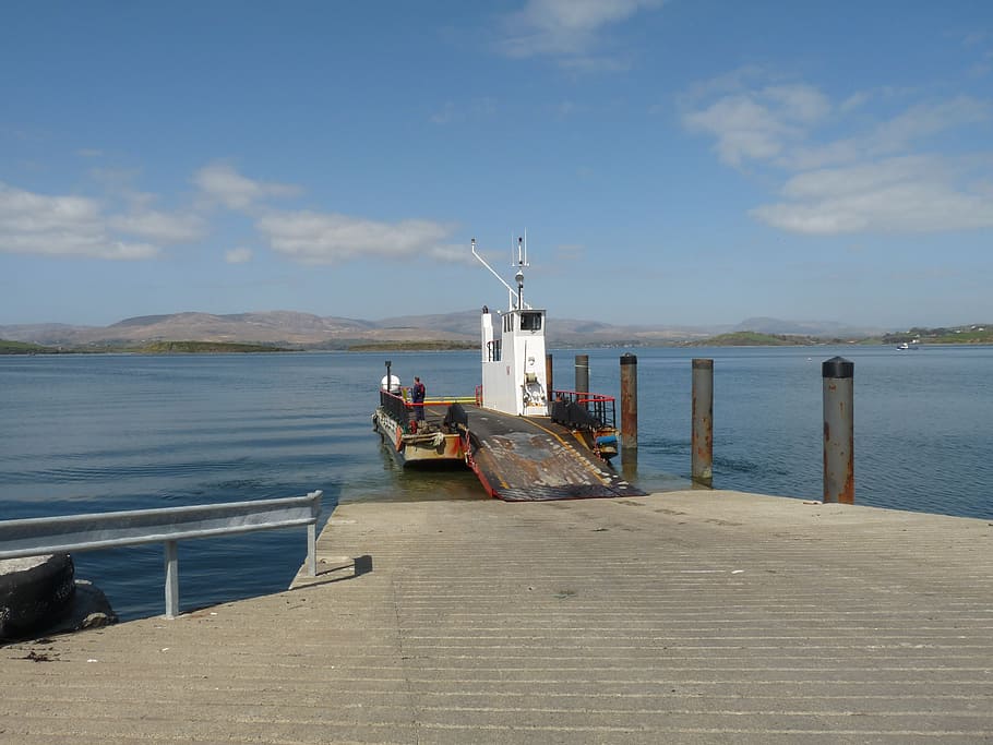 ireland, ferry, dock, pier, clouds, boat, sky, nautical Vessel HD wallpaper