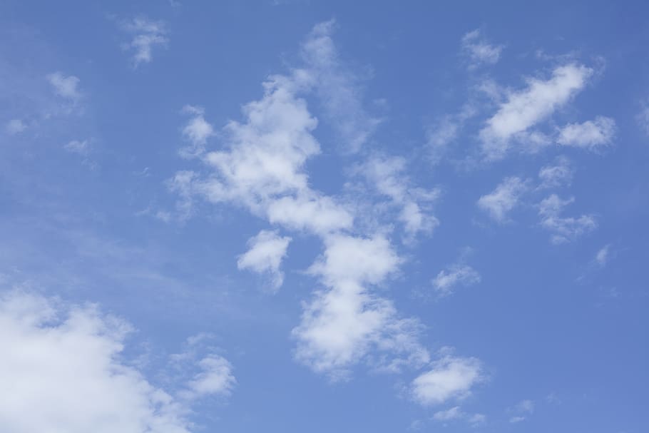 sky, blue, cloud, white, clouds, landscape, background, high HD wallpaper