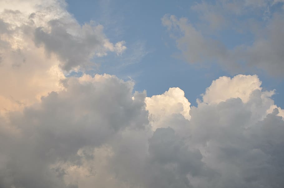clouds, sky, summer, background, blue, cloud - sky, beauty in nature HD wallpaper