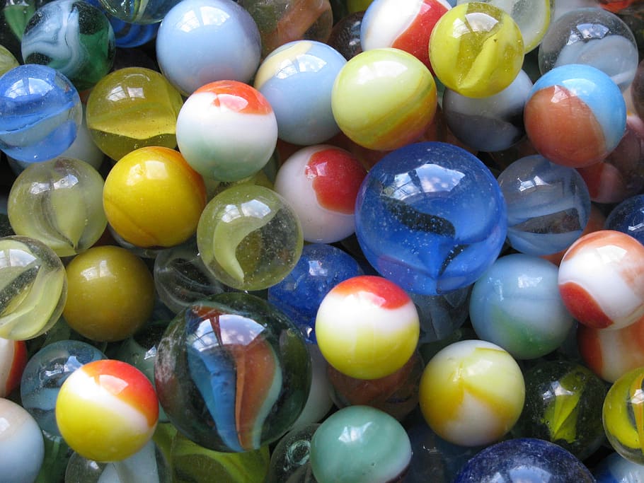 marbles, toys, shooters, glass, collectibles, childhood, multi colored HD wallpaper