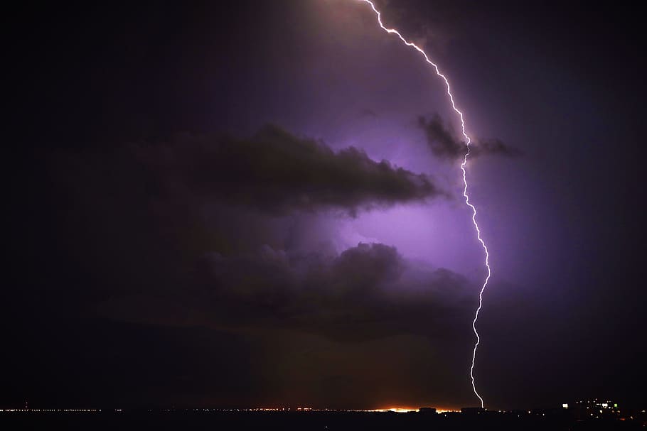 dark, sky, night, clouds, lightning, power in nature, storm HD wallpaper