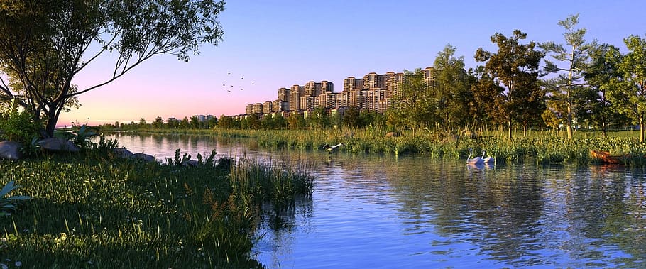 Building, Animation, Single, Frame, a single frame, nature HD wallpaper