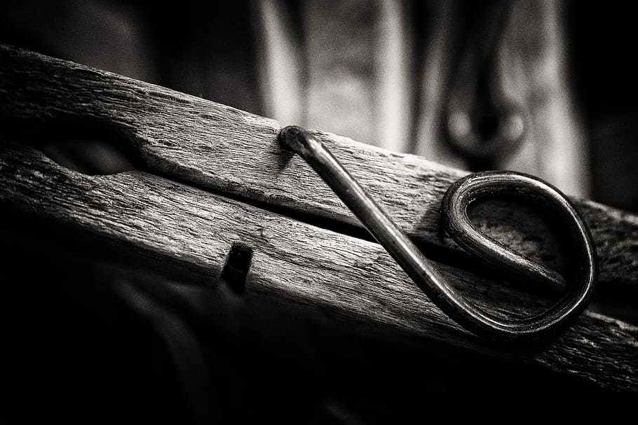 Background, Detail, Structure, Hdr, black and white, a clothespin, HD wallpaper