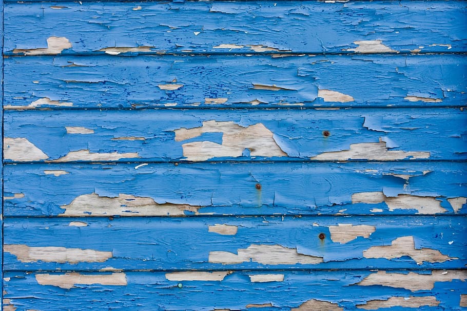 dried paint wall, peeling, flaking, blue, wood, texture, background HD wallpaper