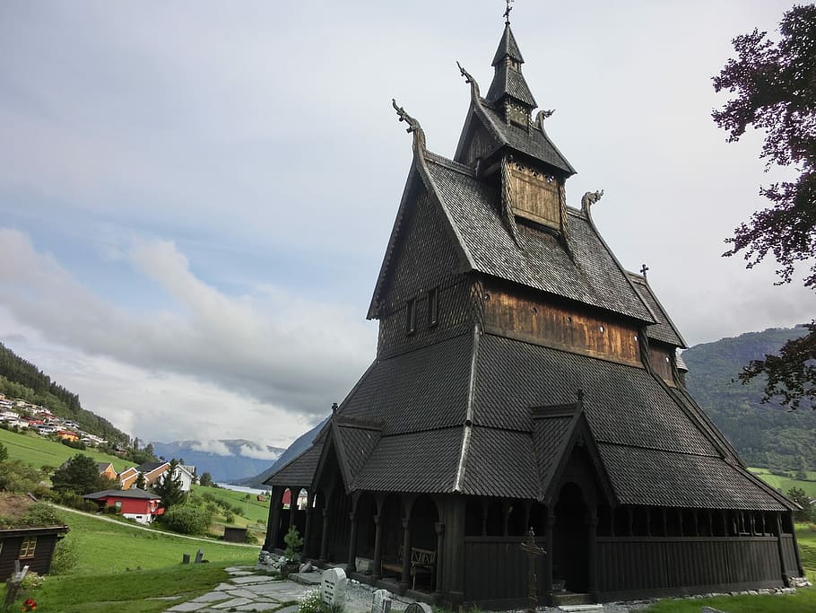 Stave Church, Norway, Viking, Old, architecture, boot, construction, HD wallpaper